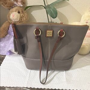 Dooney & Bourke Taupe Leather Tote